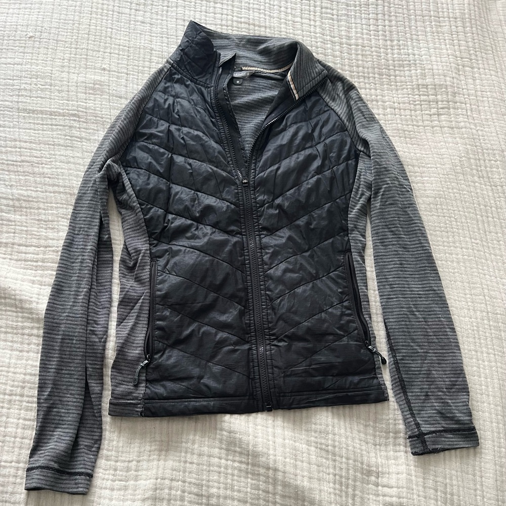 Smartwool PhD Smartloft merino wool Quilted Black and Gray Jacket Size Medium